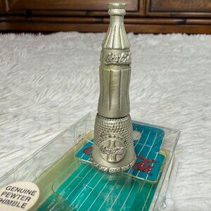 NWOT Vintage 1995 Coca-Cola Genuine Pewter Coke Bottle Thimble